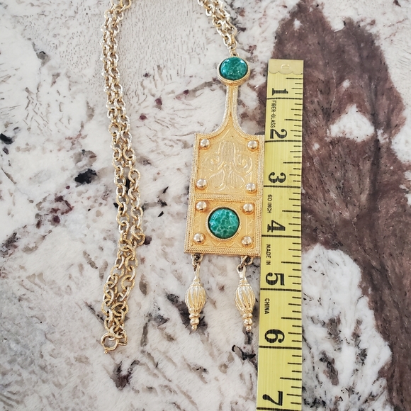 Vintage Signed Accessocraft NYC Etruscan Revival Necklace - Picture 14 of 16